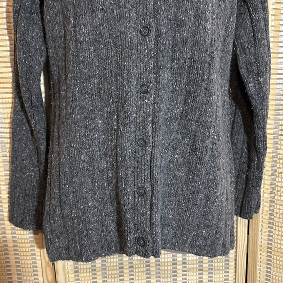 J. Crew Long Gray Cardigan Wool Knit Sweater Medium - Picture 9 of 16